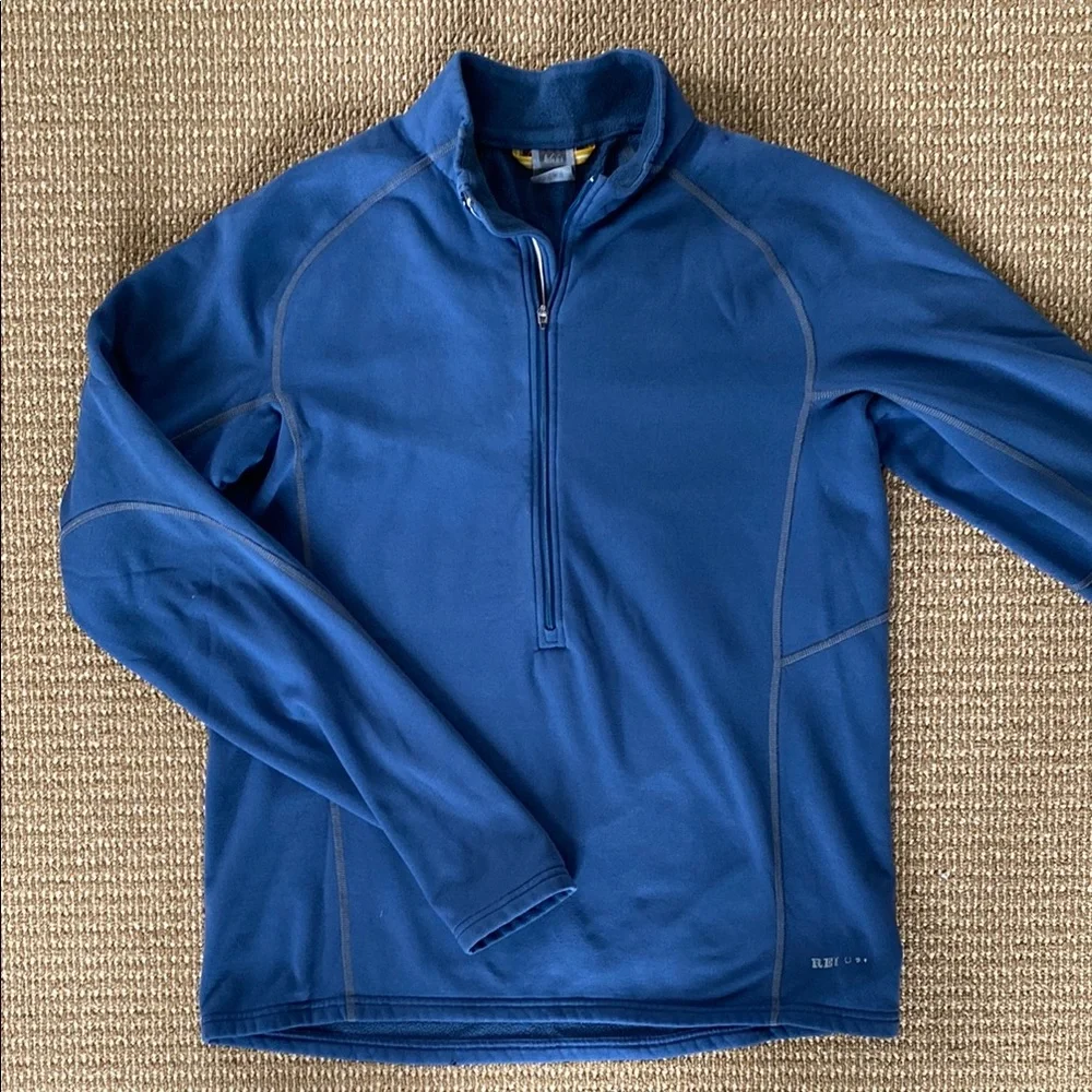 REI / Half-Zip Pullover / Blue / Large - Picture 1 of 8